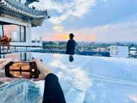 在天安門逸扉露台，追一場jue美日落晚霞