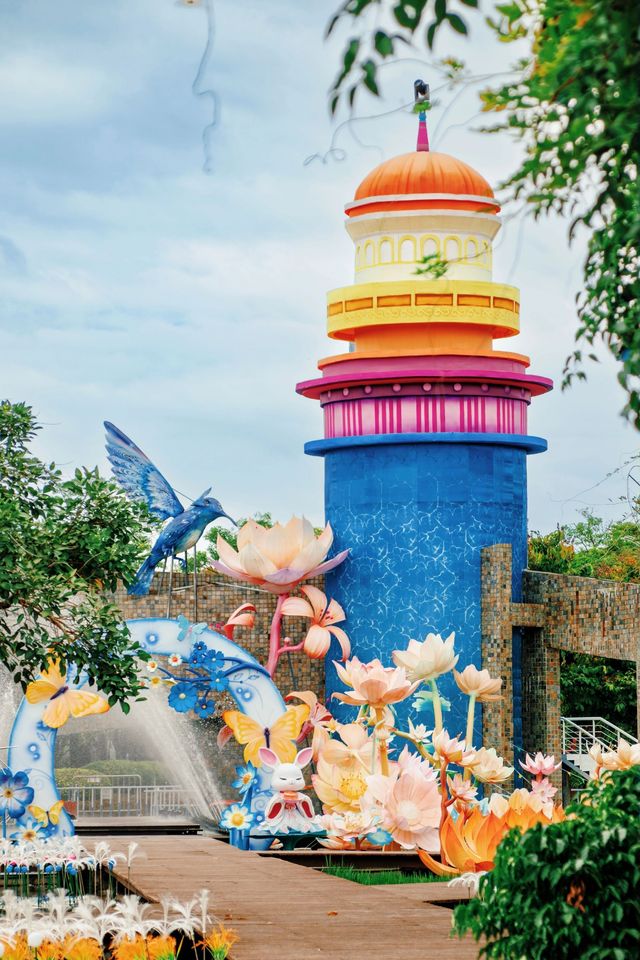 廈門園博苑燈展白天也美到發光！