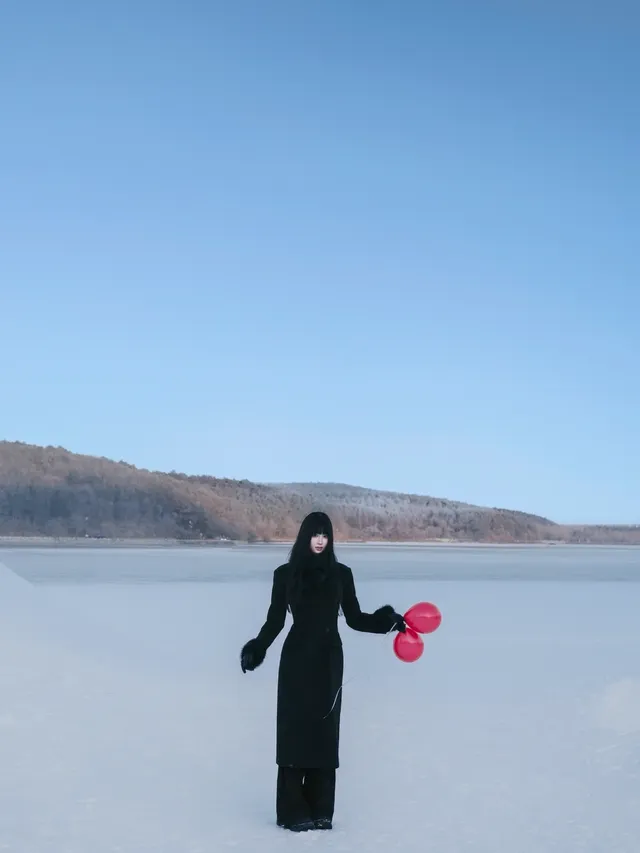 淨月潭大雪坡！太出片了！