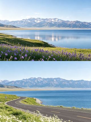 Current conditions at Sayram Lake on 7.22, regretting the clothes I brought