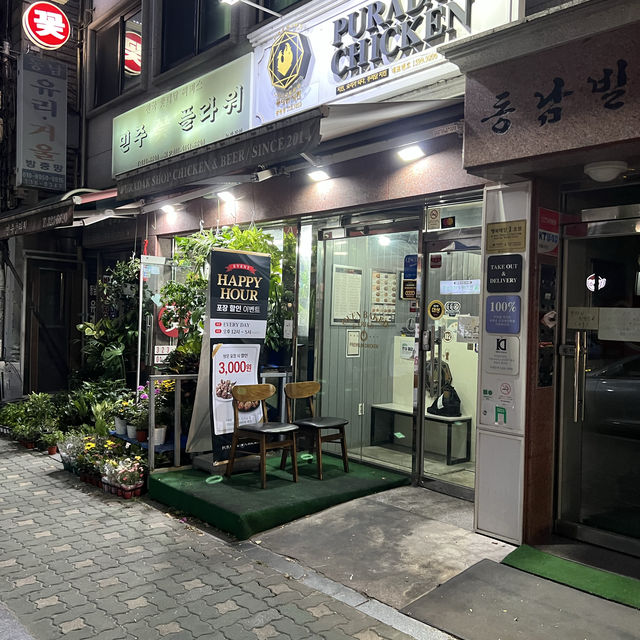 Finger licking Fried chicken always a perfect match with Korean soju 