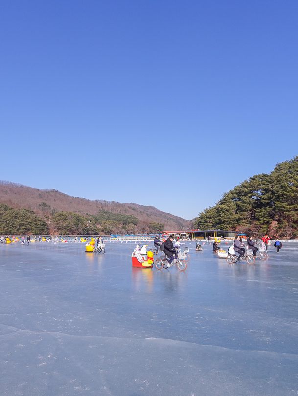 서울 근교 부담없이 놀러가기 좋은 포천 산정호수 썰매축제