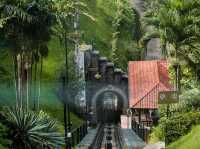 Riding the famous Funicular train in Penang 🚂