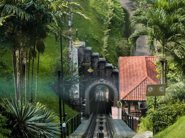 Riding the famous Funicular train in Penang 🚂
