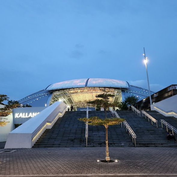 The symmetrical stairs near Sporthub Kallang 