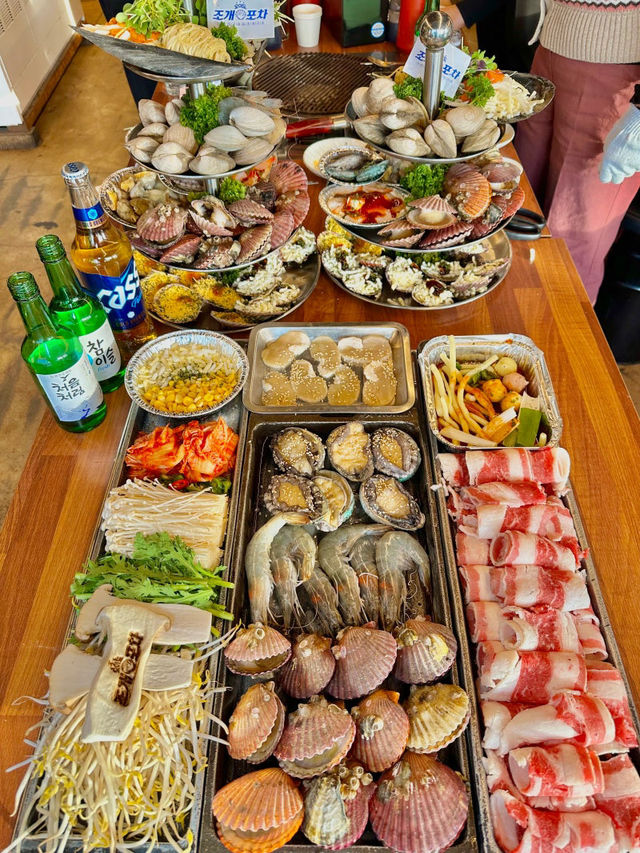 오션뷰와 함께 조개구이를 즐길수있는곳!🥰