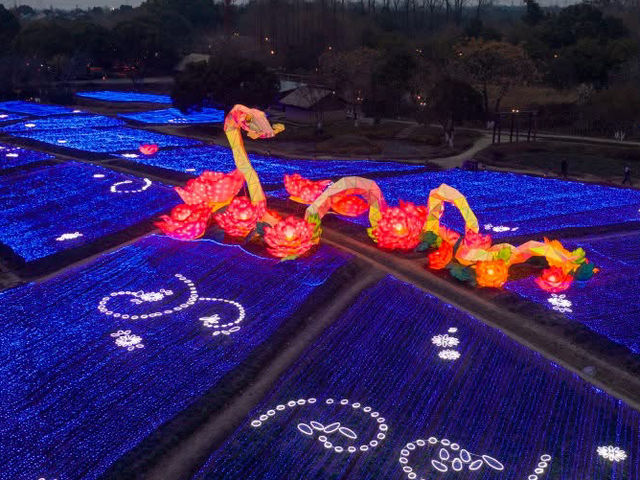 Spring festival water lantern festival