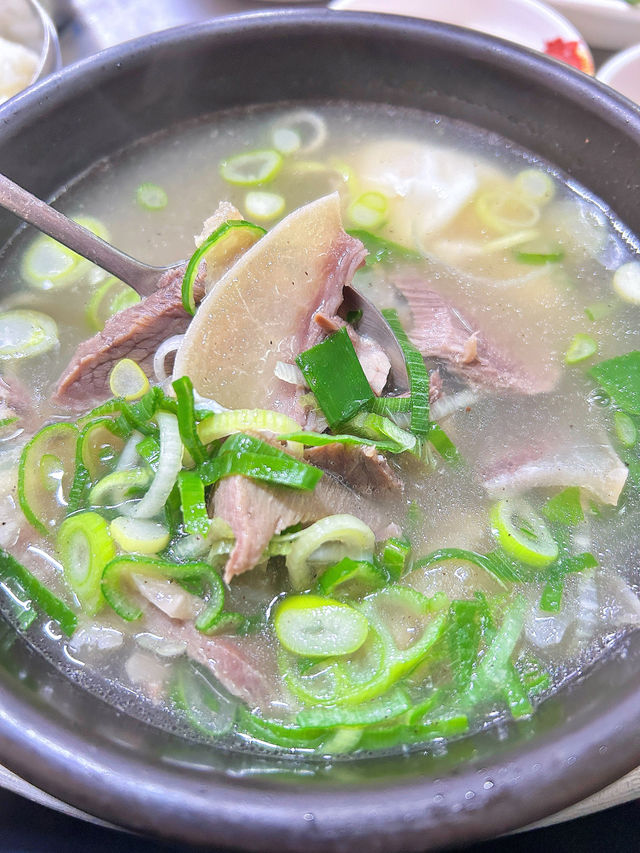 🇰🇷浦項✈️ 白種元三代天王推薦牛頭肉湯飯평남식당