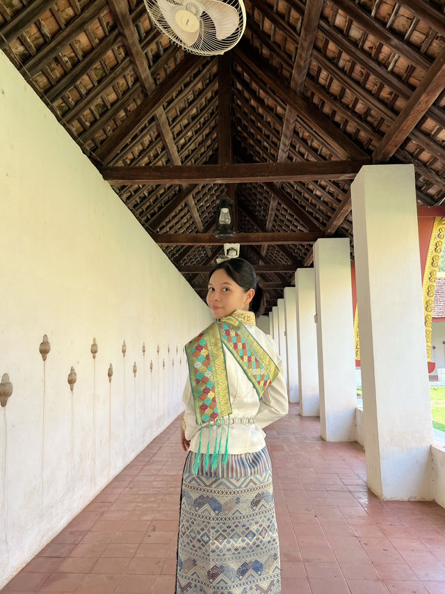 When in Laos, dress like the locals!