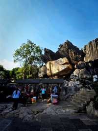 Take time to enjoy the beautiful sunset in stone forest!