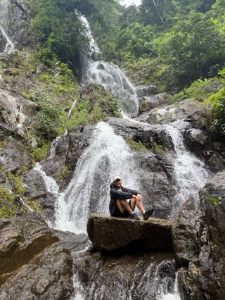 Hiking to Kroek E-dok Waterfall