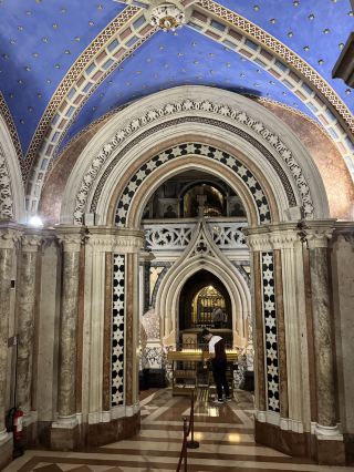 The Church of St. Clare, the home of the saint who dwells in peace