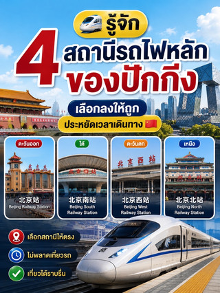 🚄 了解北京的四個主要火車站。