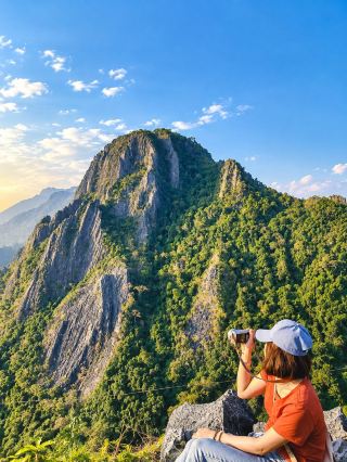 🌄Watch the sunset at Pha Ngern (Silver Cliff), Vang Vieng✨