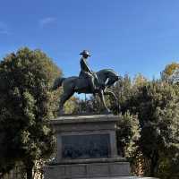 The knight on his horse!