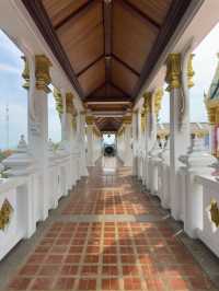 Beauty of white temple in Krabi