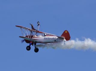 [England]✈️  ✈️ Can you spot the person on top of the plane? Eastbourne Airshow🤩✈️