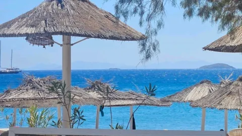 🌊 Kompos Beach, Patmos Island — pure Greek island bliss 😍 — traveler post in Chios