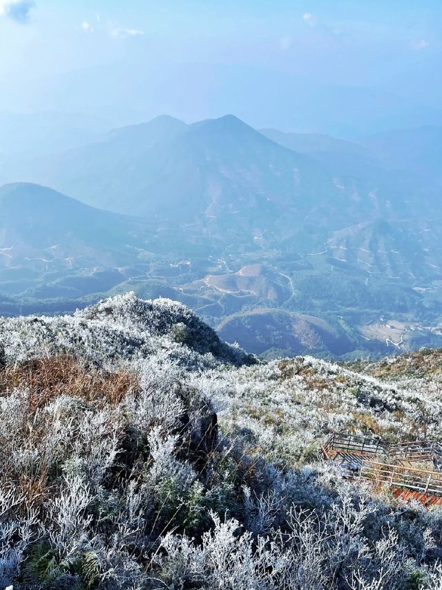 金子山，廣東絕美冰掛