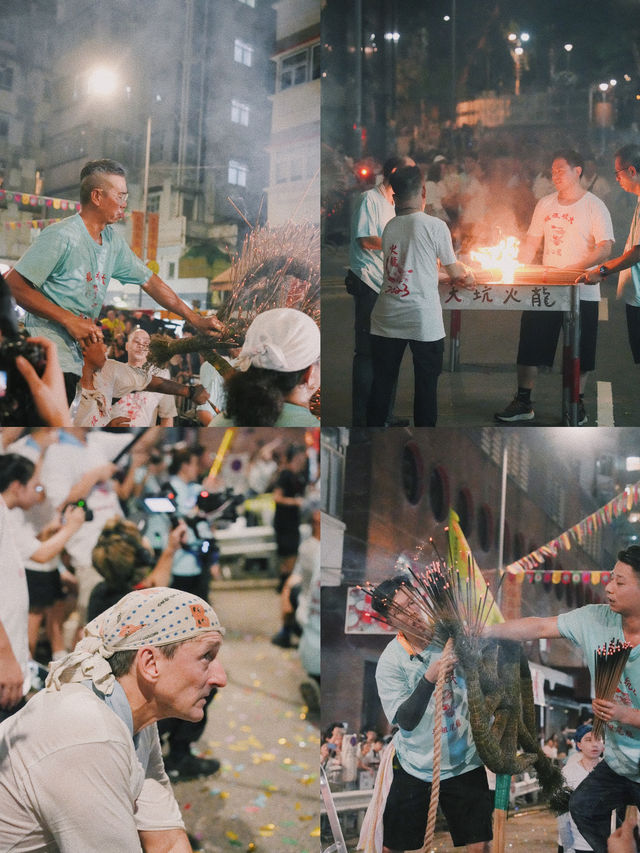香港大坑舞火龍現場真的太震撼了！！