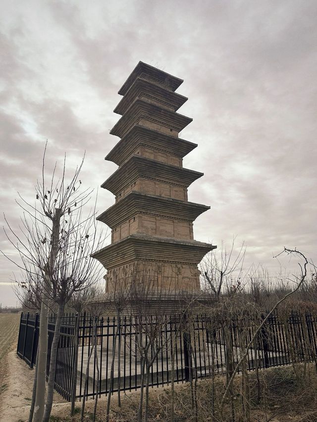 臨猗閭原頭永興寺塔|莊稼地裡的古塔
