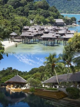 A dream island in Malaysia, with a hotel on the island