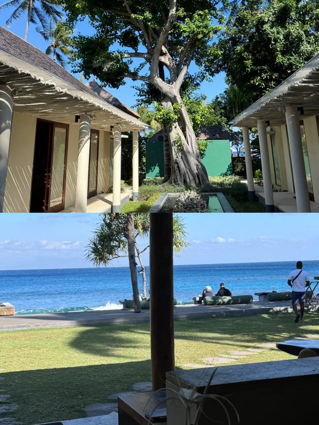 房間面前就是玻璃海，下次還要躺龍目島
