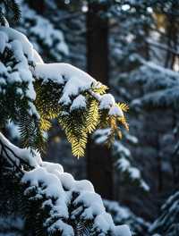 當雪花輕吻大地,走進夢幻般的冬日森林