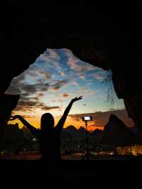 桂林私藏晚霞地！仙鶴峰承包整片紅藍天空