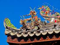古建屋頂七彩雕