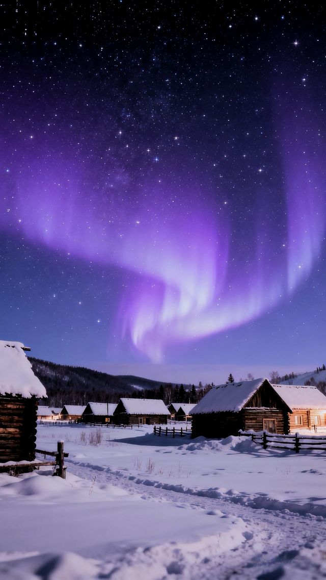 我在漠河看到了幻彩的極光！！