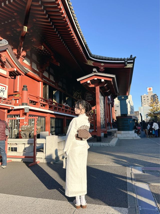 東京🇯🇵必做之事穿蕾絲和服到「淺草寺」逛街！超有氣氛