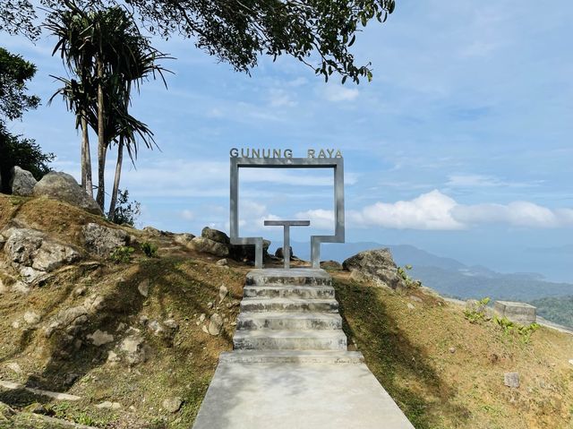 The highest point on the island.