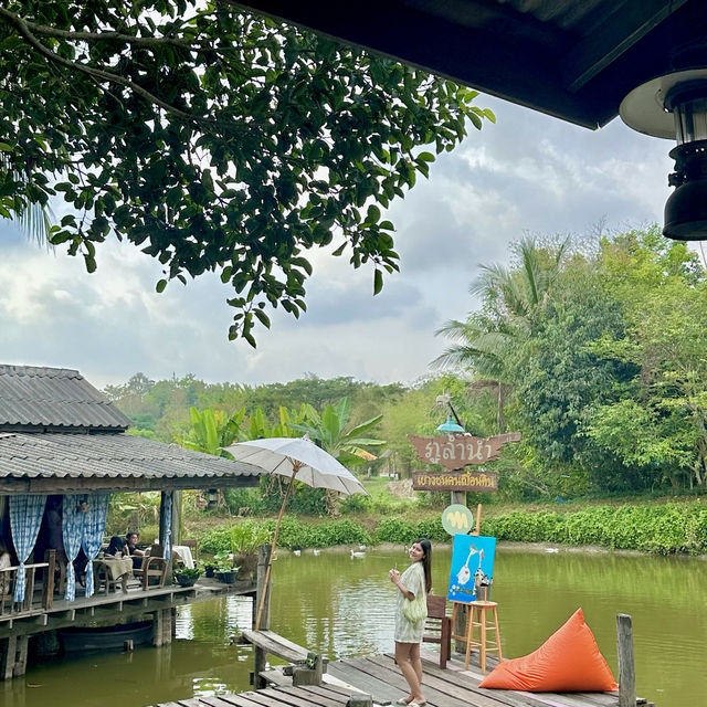 MhuanFun 🌸 คาเฟ่ริมน้ำสุดชิล #เปิดใหม่ #บ้านฉางระ