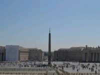 The symbol of the Holy See, Saint Peter's Square and Basilica
