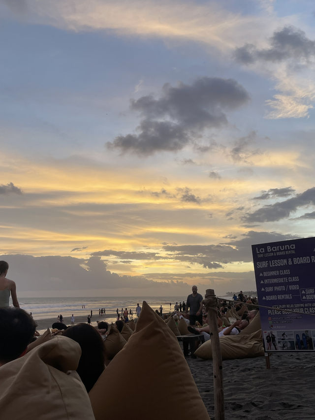 노을🌅이 장관인 발리 비치클럽 짱구‘라브리사‘