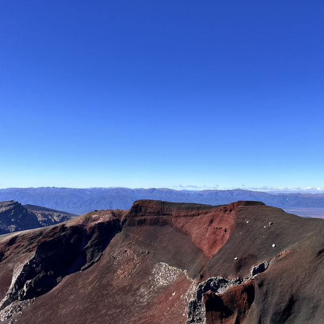 Tongariro alpine crossing amidst volcanoes - New Zealand