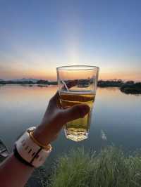 📍寮國。四千美島東德島日落景觀餐廳-Vixay Sunset Restaurant
