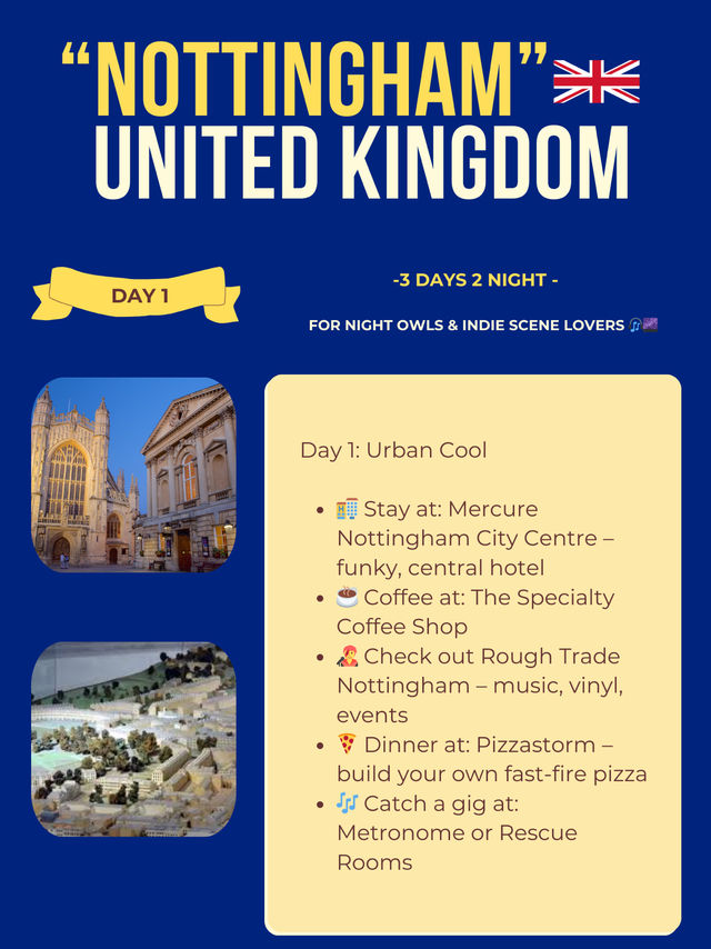 Nottingham itinerary 💙