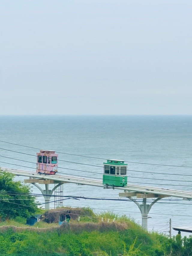 【釜山・海雲台】海を望む空中列車と絶景カフェ