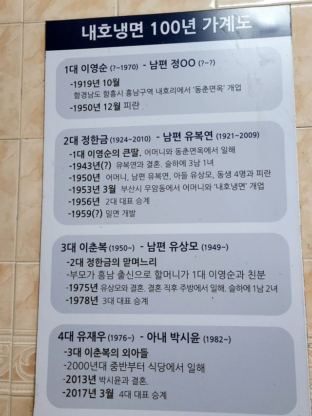 냉명의 원조!! 내호 냉면 방문기