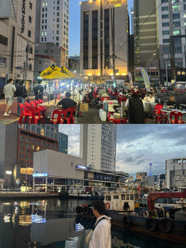 밤바다 위에 피어난 작은 불빛들, 영도 포차거리의 밤