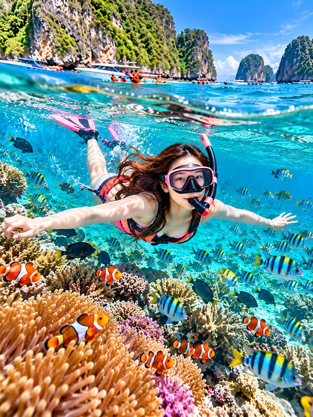 🐠🌊 Discover the underwater world at Phi Phi Island…so beautiful you won't want to leave the water! 💙🏝️