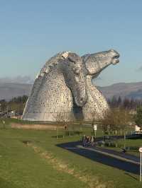 The Kelpies, located in The Helix Park, near Falkirk Scotland 