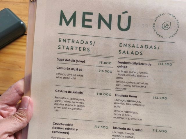 해외여행 칠레 아타카마 맛집 Tierra Todo Natural