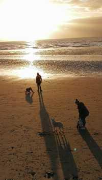 England's stunning beach, Crosby Beach in late autumn.