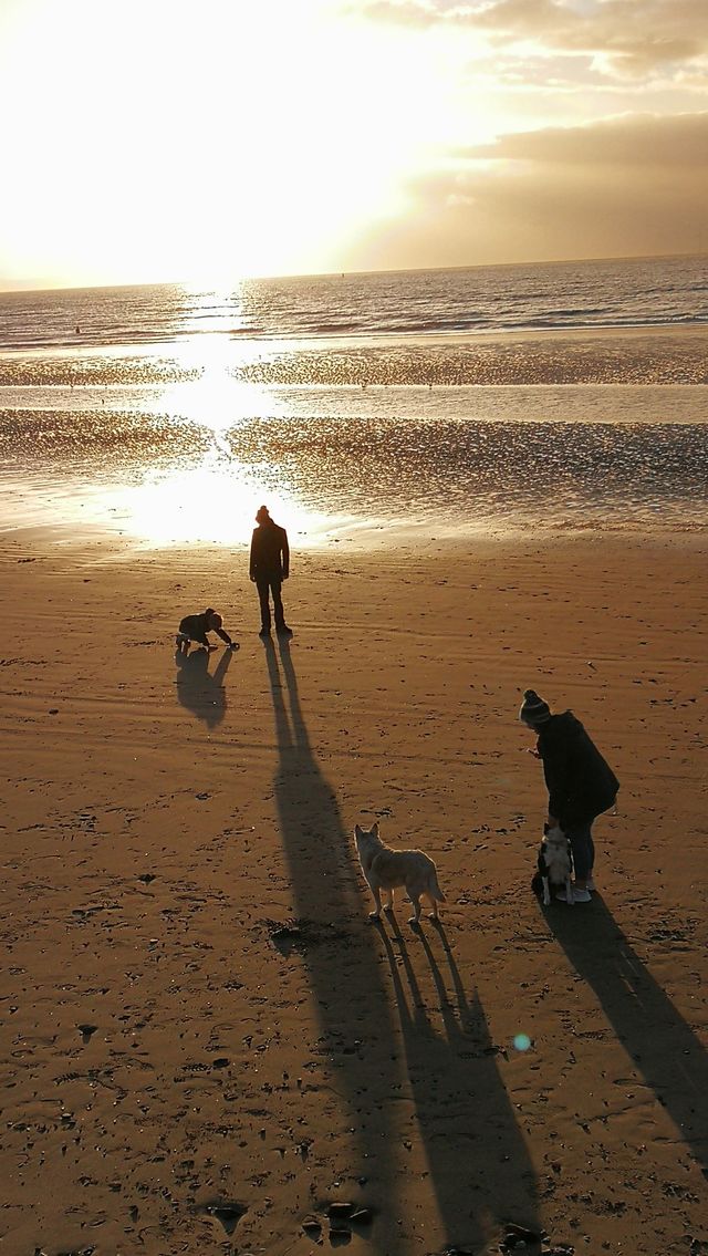 England's stunning beach, Crosby Beach in late autumn.