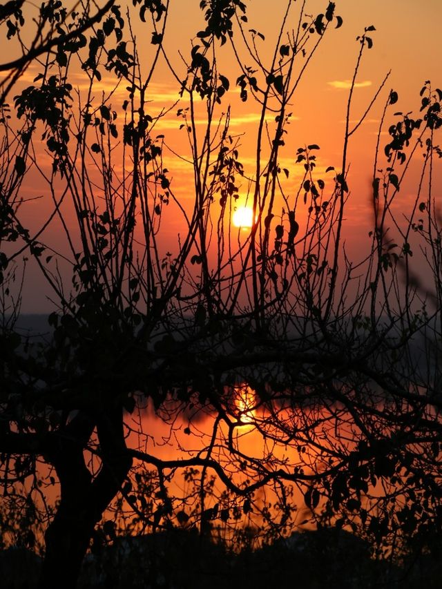 徐州雲龍湖的夕陽美景