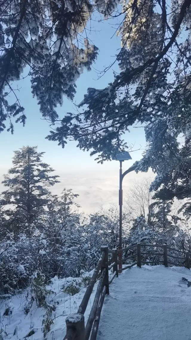 어미산의 눈 경치와 구름 바다는 매년 한 번씩 직접 보아야 할 아름다운 경치입니다