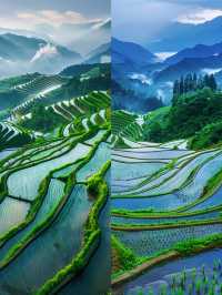 《探索龍脊梯田：四季變幻的絕美山水詩畫》